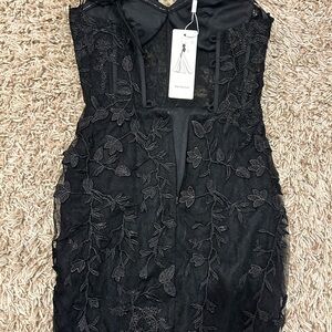 Noras dress Strapless Tight Homecoming Dress for teens Short lace cocktail dress